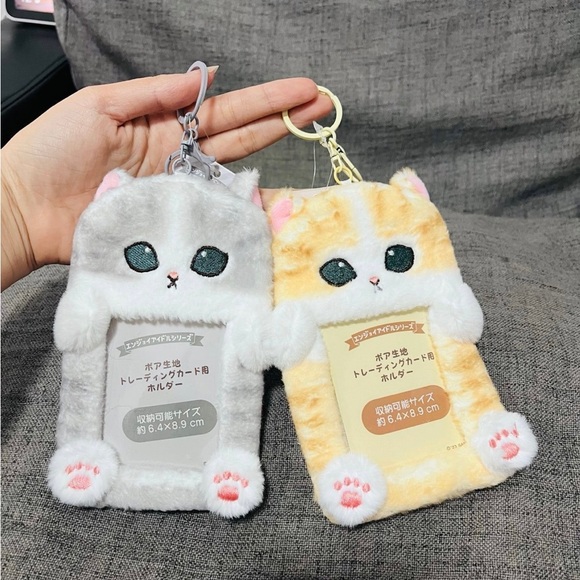 2 pc Mofusand fluffy photocard holders bundle - Picture 1 of 2